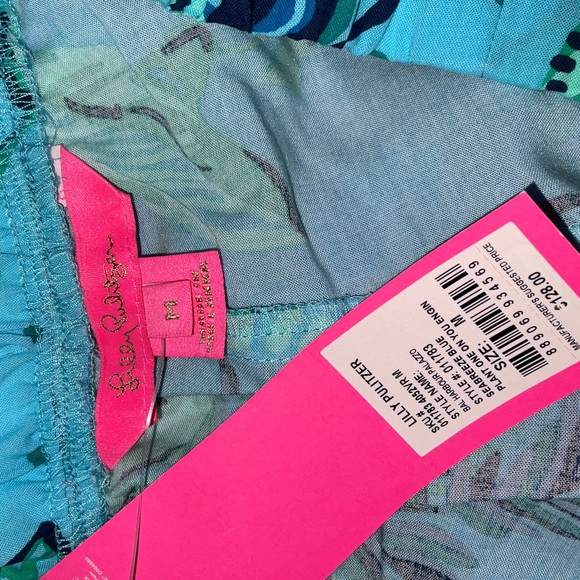 NWT Lilly Pulitzer Bal Harbour Palazzo Pants Plant One On You Size Medium 32x33 - Picture 7 of 8